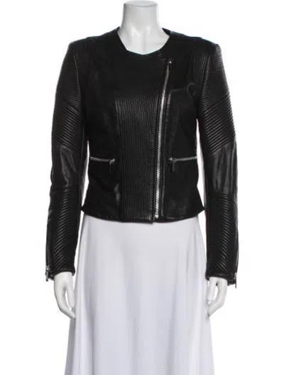 Pre-owned Barbara Bui Leather Biker Jacket In Black