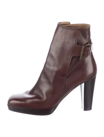 Pre-owned Barbara Bui Leather Boots In Burgundy