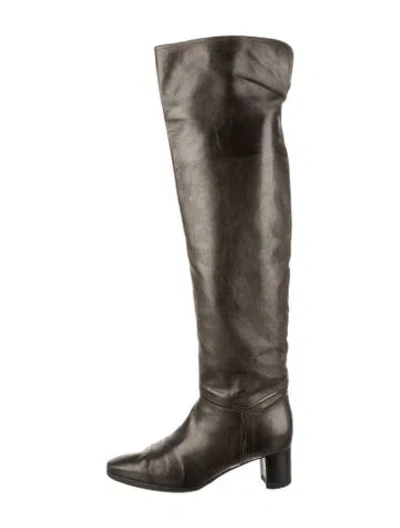 Pre-owned Barbara Bui Leather Boots In Gray