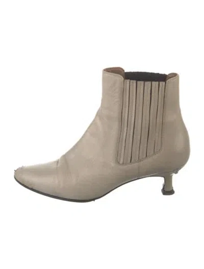 Pre-owned Barbara Bui Leather Chelsea Boots In Neutrals