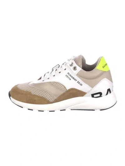 Pre-owned Barbara Bui Leather Colorblock Pattern Sneakers In Brown