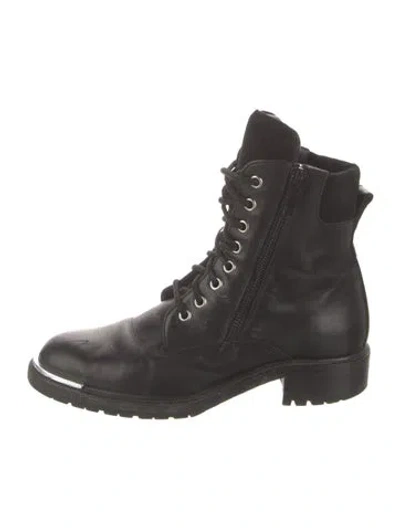Pre-owned Barbara Bui Leather Combat Boots In Black
