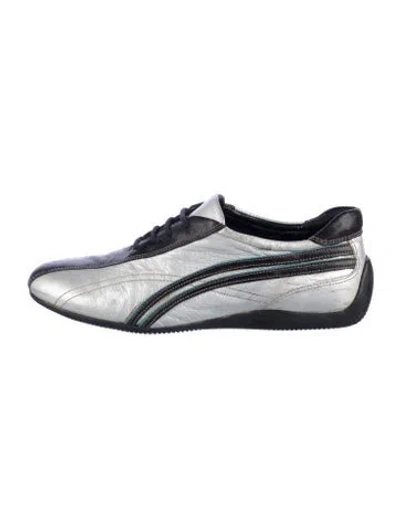 Pre-owned Barbara Bui Leather Flats In Silver