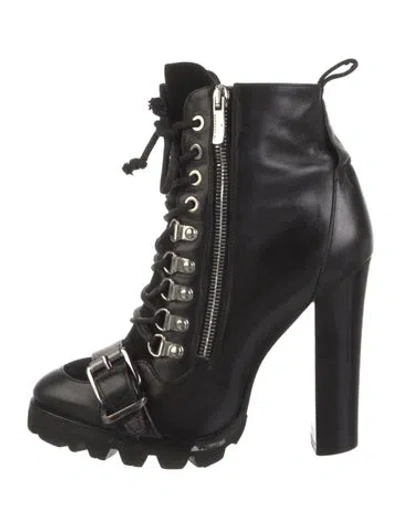 Pre-owned Barbara Bui Leather Lace-up Boots In Black