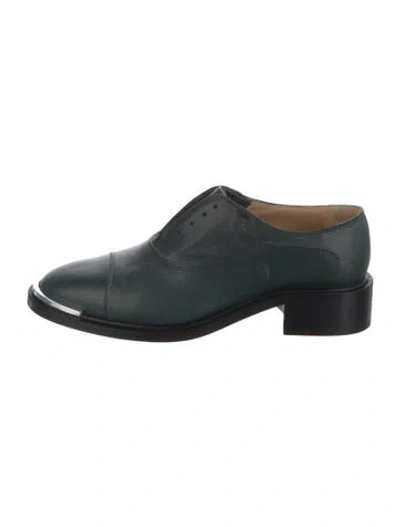 Pre-owned Barbara Bui Leather Oxfords In Green