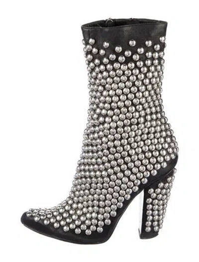 Pre-owned Barbara Bui Leather Patterned Sock Boots In Multi