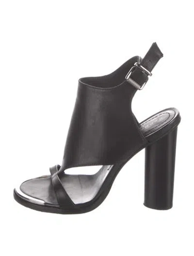 Pre-owned Barbara Bui Leather Slingback Sandals In Black