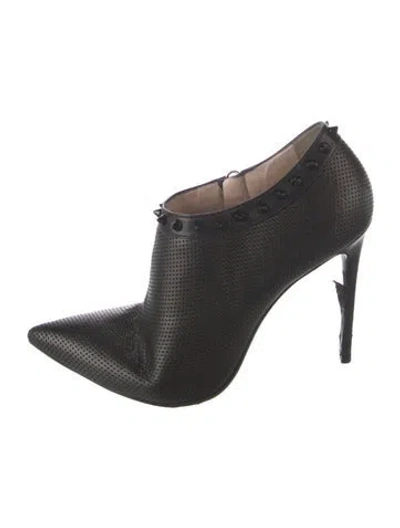 Pre-owned Barbara Bui Leather Studded Accents Boots In Black