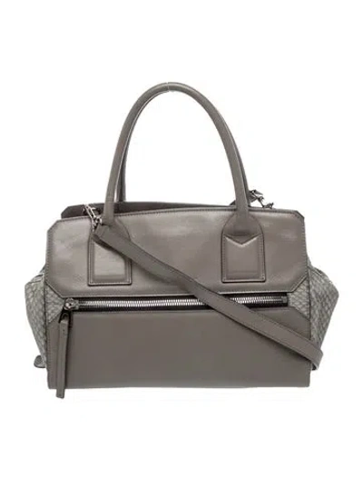 Pre-owned Barbara Bui Leather Top Handle Bag In Gray