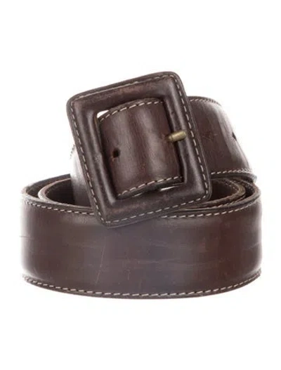 Pre-owned Barbara Bui Leather Waist Belt In Brown
