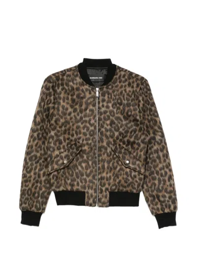 Barbara Bui Leopard-print Bomber Jacket In Black