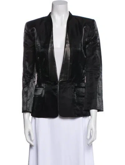 Pre-owned Barbara Bui Linen Evening Jacket In Black