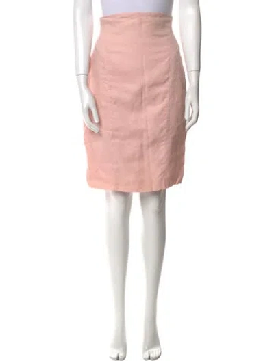 Pre-owned Barbara Bui Linen Knee-length Skirt In Pink