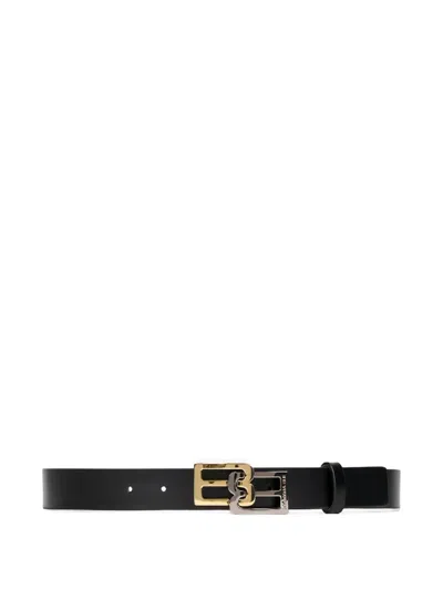 Barbara Bui Logo Calf Leather Belt In Orange