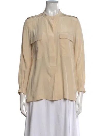 Pre-owned Barbara Bui Long Sleeve Blouse In Neutrals