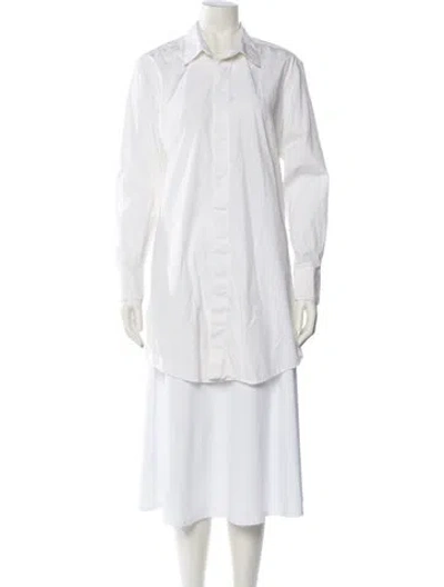 Pre-owned Barbara Bui Long Sleeve Tunic In White