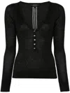 Barbara Bui Lurex Fine-knit Top In Black