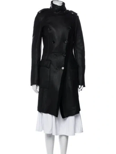 Pre-owned Barbara Bui Merino Wool Coat In Black