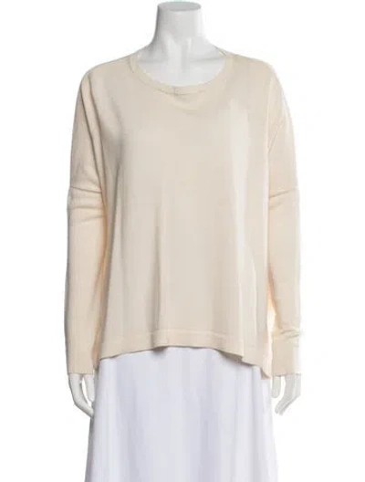 Pre-owned Barbara Bui Merino Wool Crew Neck Sweater In Neutral