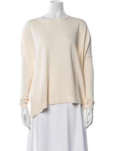 Pre-owned Barbara Bui Merino Wool Crew Neck Sweater In Neutrals