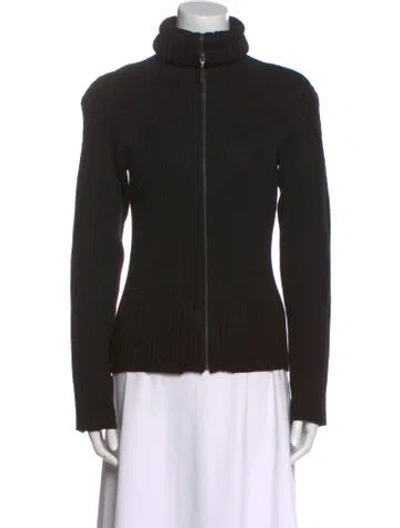 Pre-owned Barbara Bui Merino Wool Turtleneck Sweater In Black