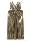 Barbara Bui Metallic Jersey Dress In Gold