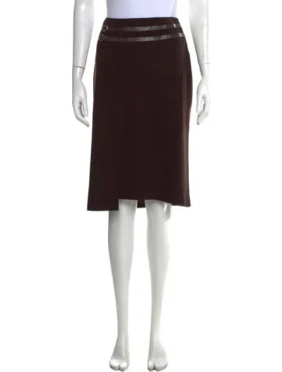Pre-owned Barbara Bui Midi Length Skirt In Brown