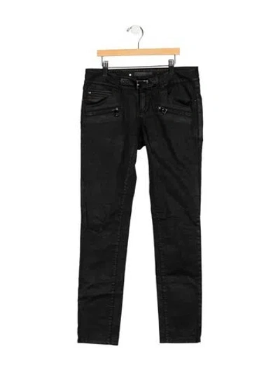 Pre-owned Barbara Bui Mid-rise Skinny Leg Jeans In Black