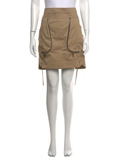 Pre-owned Barbara Bui Mini Skirt In Brown