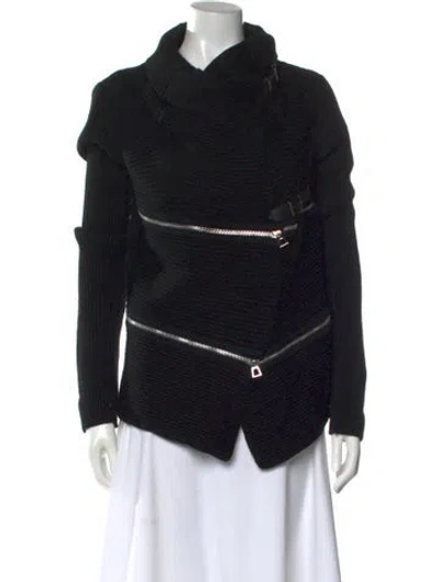 Pre-owned Barbara Bui Mock Neck Sweater In Black