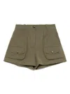 Barbara Bui Multiple-pocket Shorts In Green
