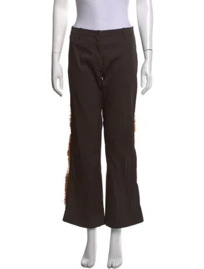 Pre-owned Barbara Bui Nylon Flared Pants In Brown