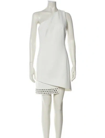Pre-owned Barbara Bui One-shoulder Mini Dress W/ Tags In White