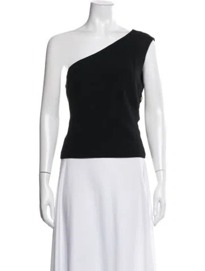 Pre-owned Barbara Bui One-shoulder Sleeveless Top In Black
