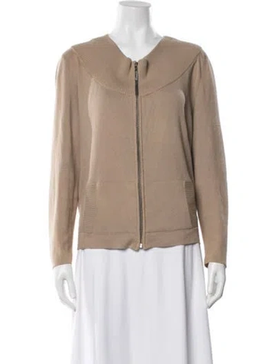 Pre-owned Barbara Bui Open Front Sweater In Neutral