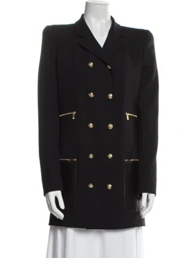 Pre-owned Barbara Bui Peacoat In Black