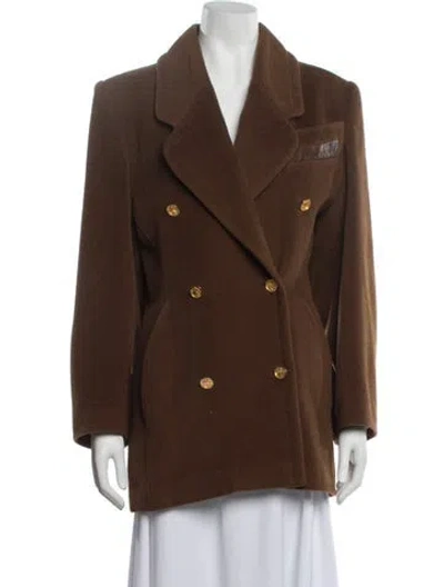 Pre-owned Barbara Bui Peacoat In Brown
