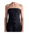 Barbara Bui Pinstriped Top In Blue