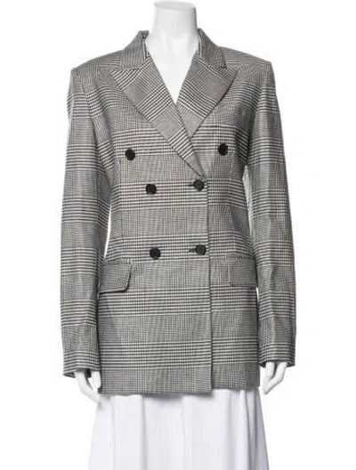 Pre-owned Barbara Bui Plaid Print Blazer In Multicolor