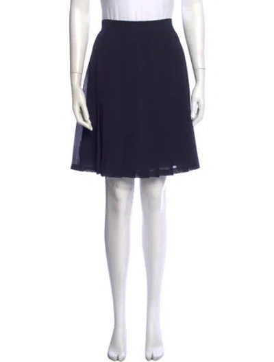 Pre-owned Barbara Bui Pleated Accents Knee-length Skirt In Blue