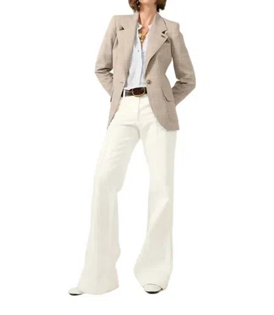Barbara Bui Prince Of Wales Check Jacket In Sand In Brown