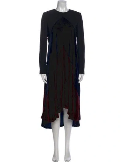 Pre-owned Barbara Bui Printed Long Dress In Black