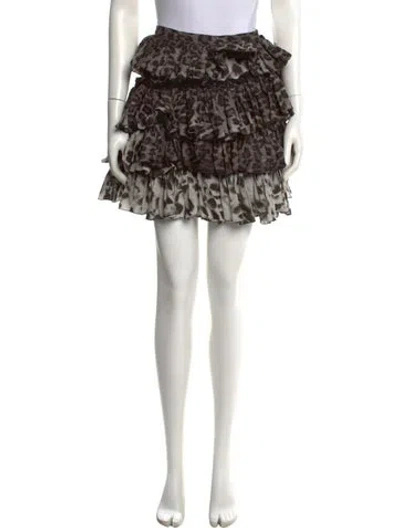 Pre-owned Barbara Bui Printed Mini Skirt In Multi