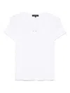 Barbara Bui Ribbed Jersey T-shirt In White