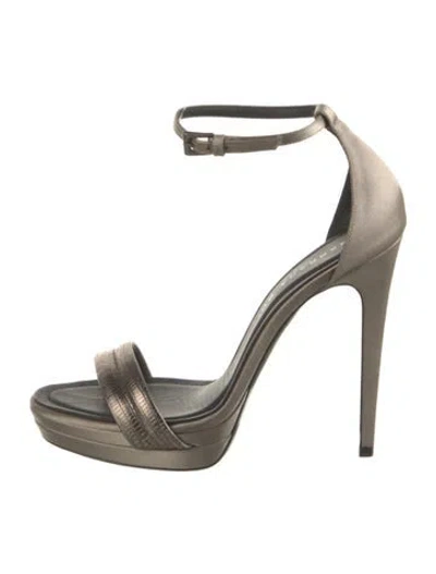 Pre-owned Barbara Bui Satin Sandals In Black