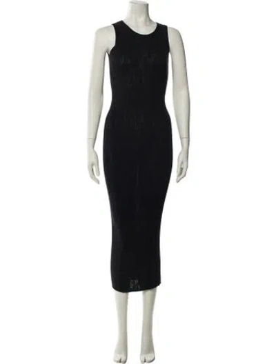Pre-owned Barbara Bui Scoop Neck Long Dress In Black