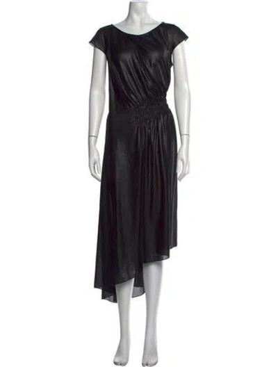 Pre-owned Barbara Bui Scoop Neck Long Dress In Black