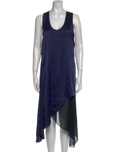 Pre-owned Barbara Bui Scoop Neck Long Dress In Blue