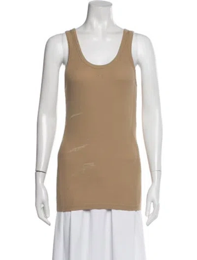 Pre-owned Barbara Bui Scoop Neck Sleeveless Top In Neutral