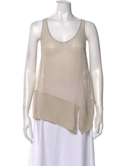 Pre-owned Barbara Bui Scoop Neck Sleeveless Top In Neutral